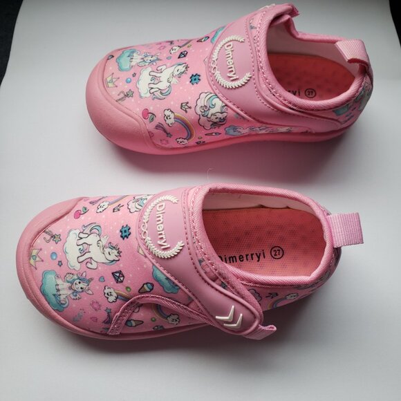 Dimerryi Kid Water Shoes Pink Lightweight Quick-Dry Non-Slip Beach Pool - Picture 6 of 12